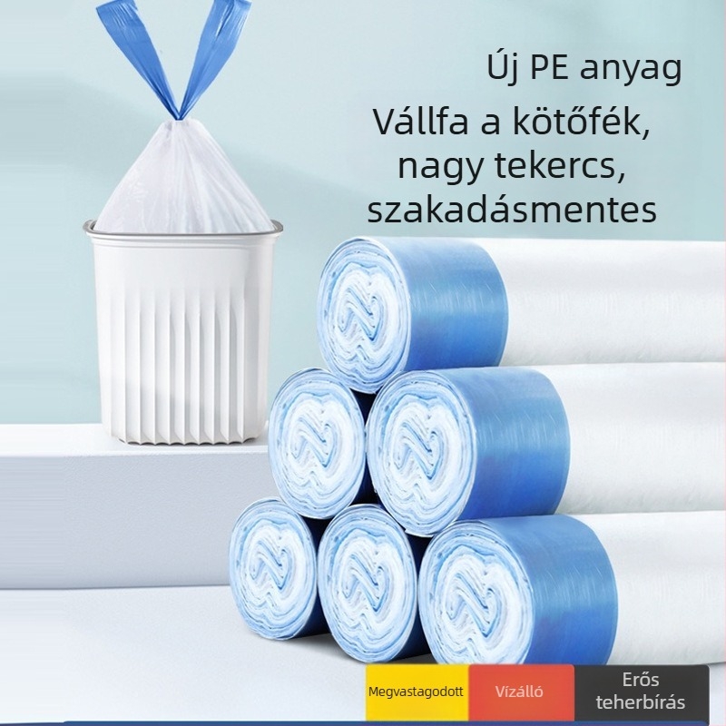 Balance Chaohui húzózsinóros szemeteszsák automatikus zárással – PE anyag, nem biológiailag lebomló, egyszer használatos