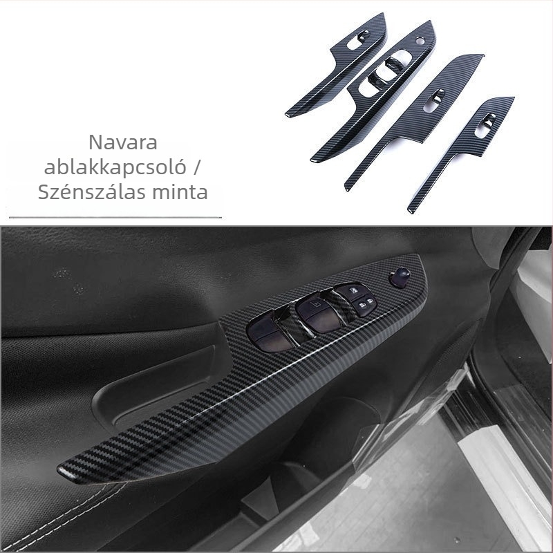 Navara ABS egy darabos belső burkolat a légkimenetekhez, kormánygombokkal és navigációs kijelzővel