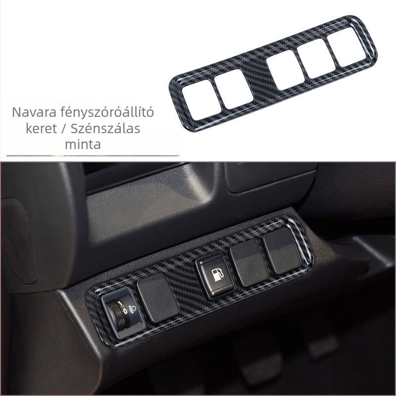 Navara ABS egy darabos belső burkolat a légkimenetekhez, kormánygombokkal és navigációs kijelzővel