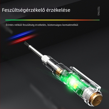 Többfunkciós villanyteszter lapos- és kereszthornyú csavarhúzókkal, vonalak és szakításon ellenőrzéséhez. Nem importált; Márka: Egyéb; Nincs testreszabás