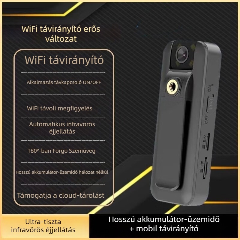 Vezeték nélküli 1080p kamera 2,8 mm objektívvel, mozgásérzékelés, 5V tápegység, beltéri/kültéri használat