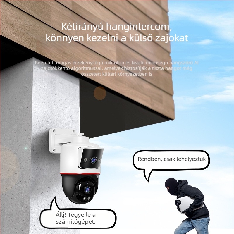 Kamera felügyeleti - kültéri 4G/WiFi, kettős 1/3 inch CMOS szenzorok (360° lefedettség; éjjellátás; 12V)