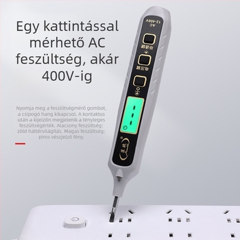 Feszültségmérő toll digitális kijelzővel, intelligens indukciós detektálás, többfunkciós mérés, vezeték megszakítás detektálása, elektromos szerelőknek