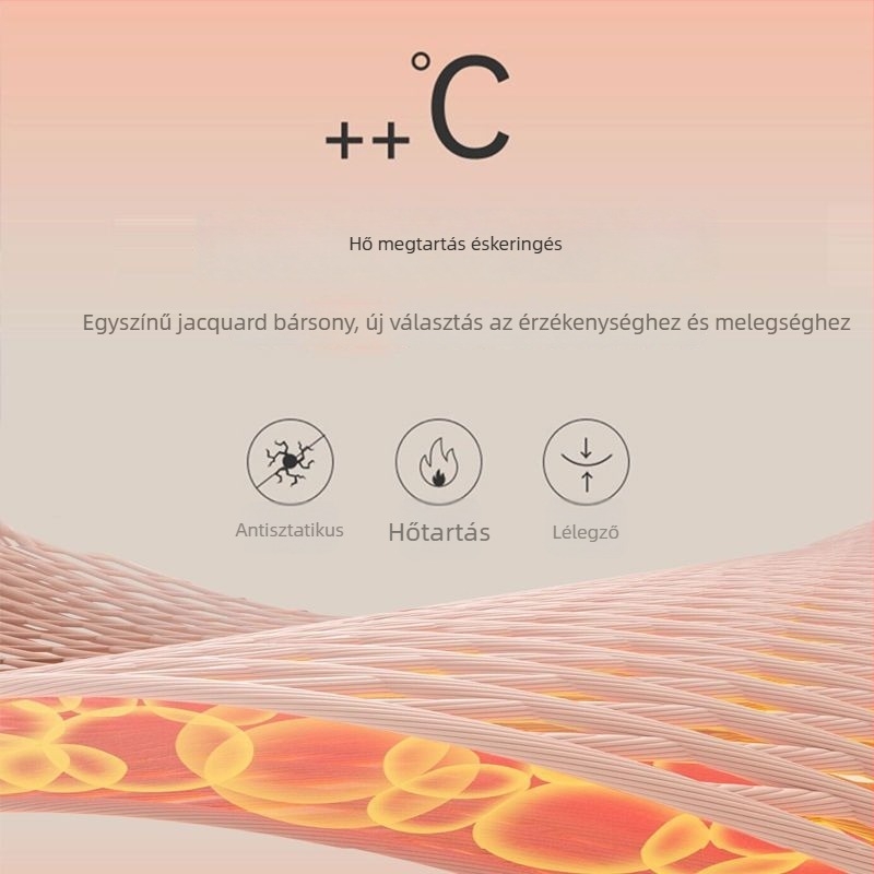Női flaneles pizsama és köntös, béléssel, vastag, középhosszú