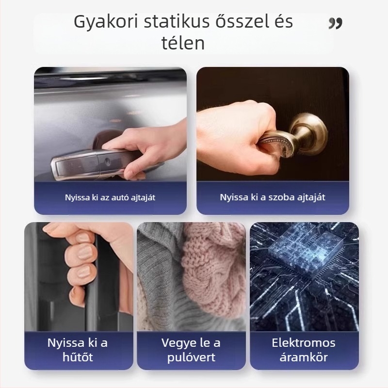 Műanyagból készült anti-sztatikus kulcstartó – Friendly, többsfunkciós statikus kisülő