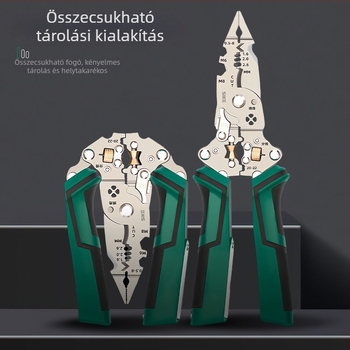 Kábelcsupaszító, többfunkciós szerszám villanyszerelőknek, háromszög alakú, Sco márka, tömeg 0,35, specifikációk: három