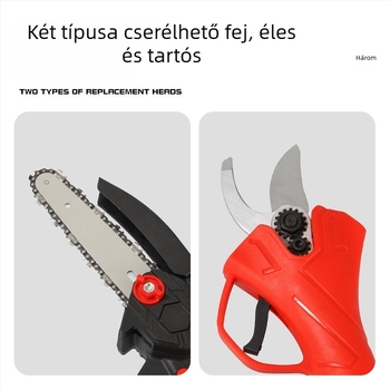 Kajis Elektromos ágvágó olló – teleszkópos hosszú eléréshez, újratölthető Li‑ion akkumulátor, 21V, alkalmas ágakhoz; feszültségtartomány: AC egyfázis és DC 50V-ig