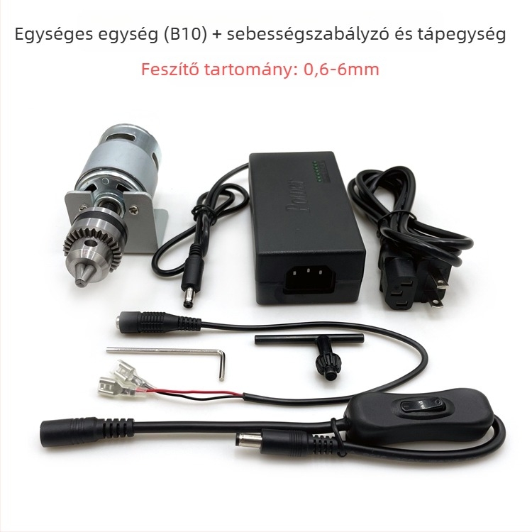 Mini funkcionális fúró DIY-hoz — nagy nyomaték, nagy sebesség, 36V, alkalmas rozsdamentes acélhoz.