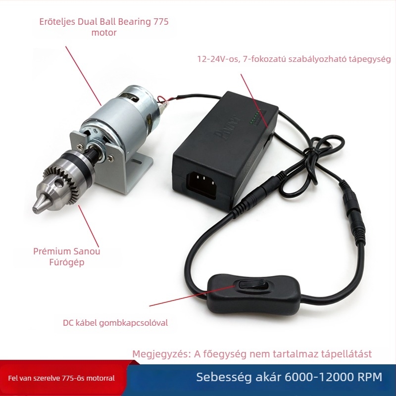 Mini funkcionális fúró DIY-hoz — nagy nyomaték, nagy sebesség, 36V, alkalmas rozsdamentes acélhoz.