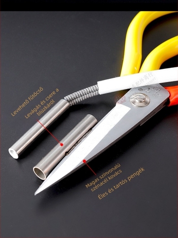 Melegített elektromos szabóolló kapcsolóval, 36V, rozsdamentes acél pengével, hőmérséklet-szabályozható