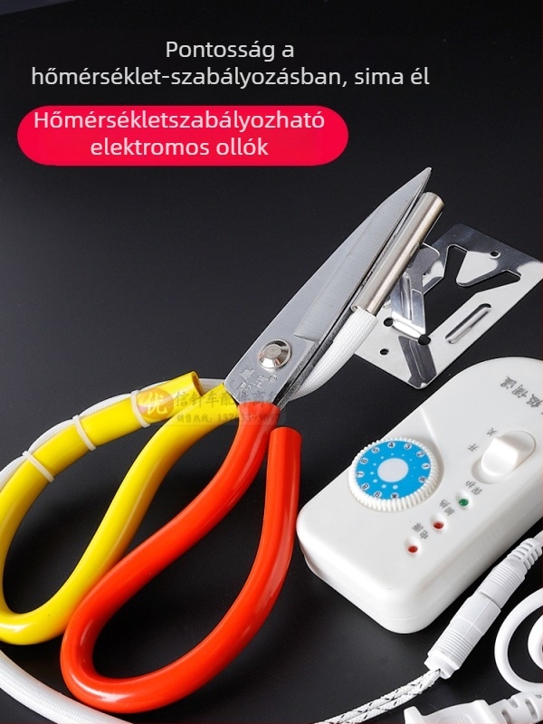 Melegített elektromos szabóolló kapcsolóval, 36V, rozsdamentes acél pengével, hőmérséklet-szabályozható