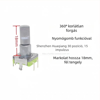 Ljv navigációs hangerő-potenciométer gomb autó DVD/rádióhoz — 360°-os forgás nyomással