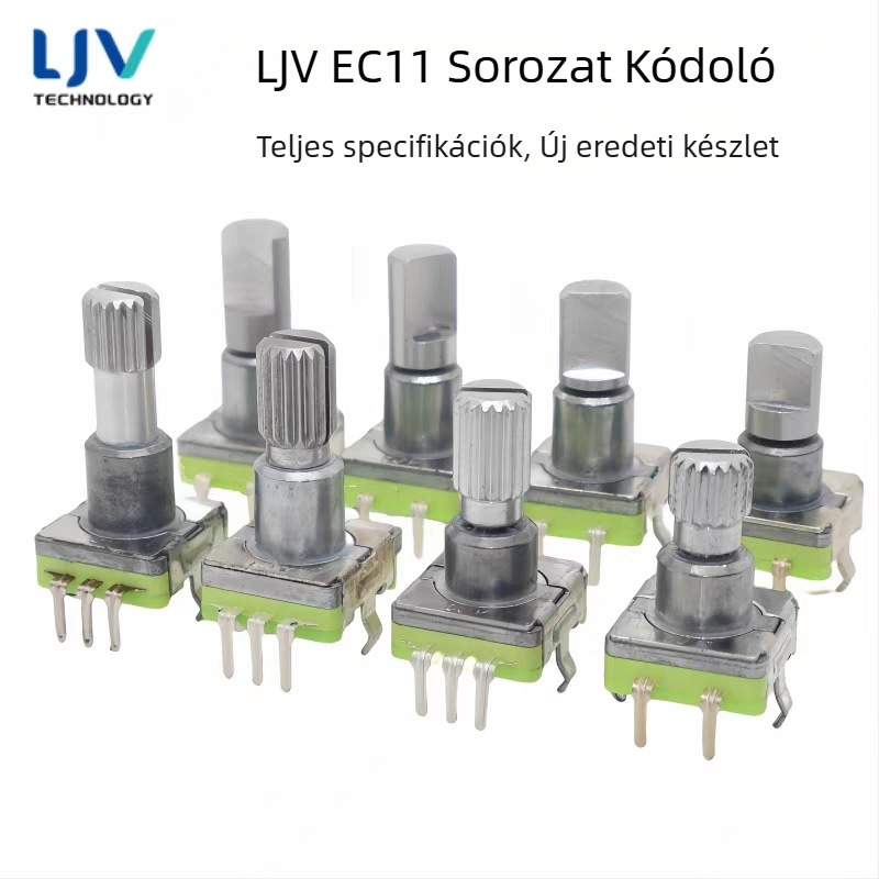 Ljv navigációs hangerő-potenciométer gomb autó DVD/rádióhoz — 360°-os forgás nyomással