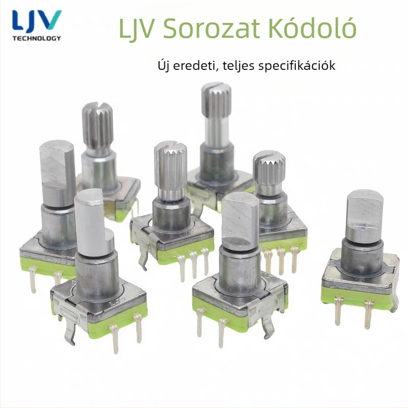 Ljv navigációs hangerő-potenciométer gomb autó DVD/rádióhoz — 360°-os forgás nyomással