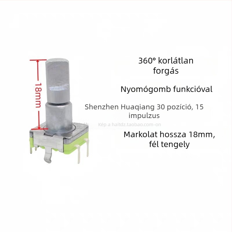 Ljv navigációs hangerő-potenciométer gomb autó DVD/rádióhoz — 360°-os forgás nyomással