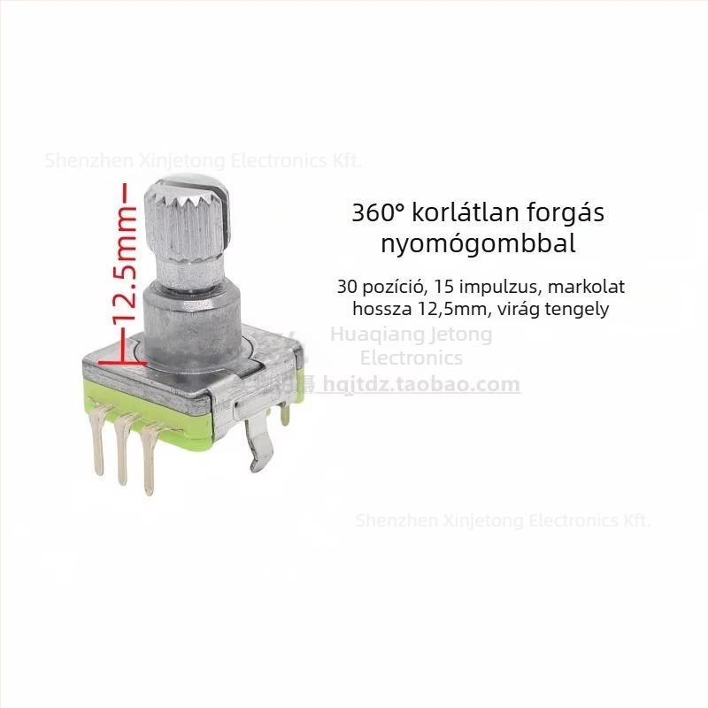 Ljv navigációs hangerő-potenciométer gomb autó DVD/rádióhoz — 360°-os forgás nyomással