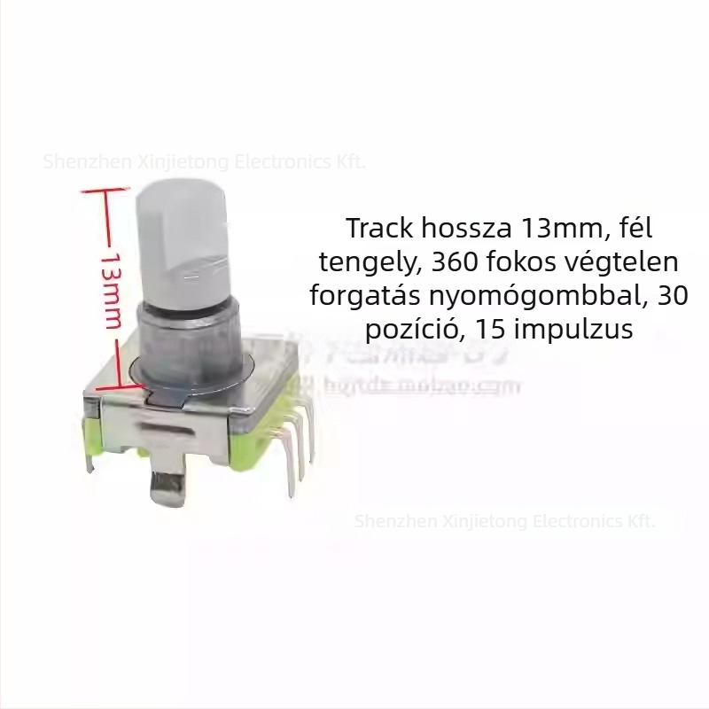 Ljv navigációs hangerő-potenciométer gomb autó DVD/rádióhoz — 360°-os forgás nyomással