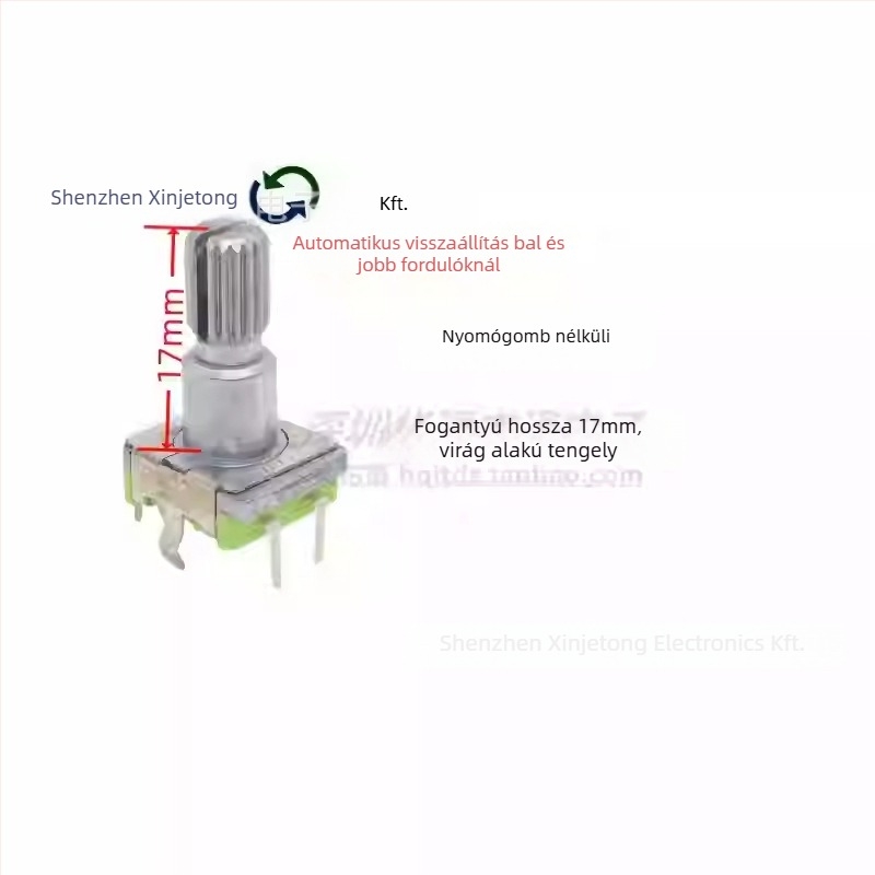 Ljv navigációs hangerő-potenciométer gomb autó DVD/rádióhoz — 360°-os forgás nyomással