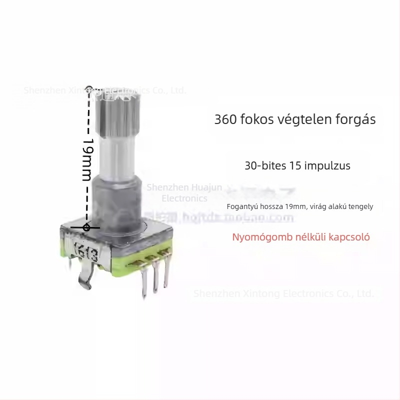 Ljv navigációs hangerő-potenciométer gomb autó DVD/rádióhoz — 360°-os forgás nyomással