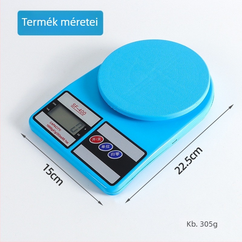 SF400 elektronikus konyhai mérleg – magas precizitás, műanyag ház, Liuxin