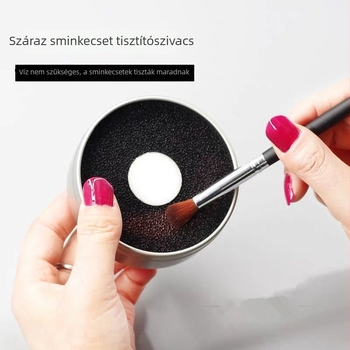 Sminkecsetek száraz tisztító doboza – 50 g nettó tartalom, import nélkül, tisztító szivacs sminkecsetekhez és szemhéj ecsetekhez