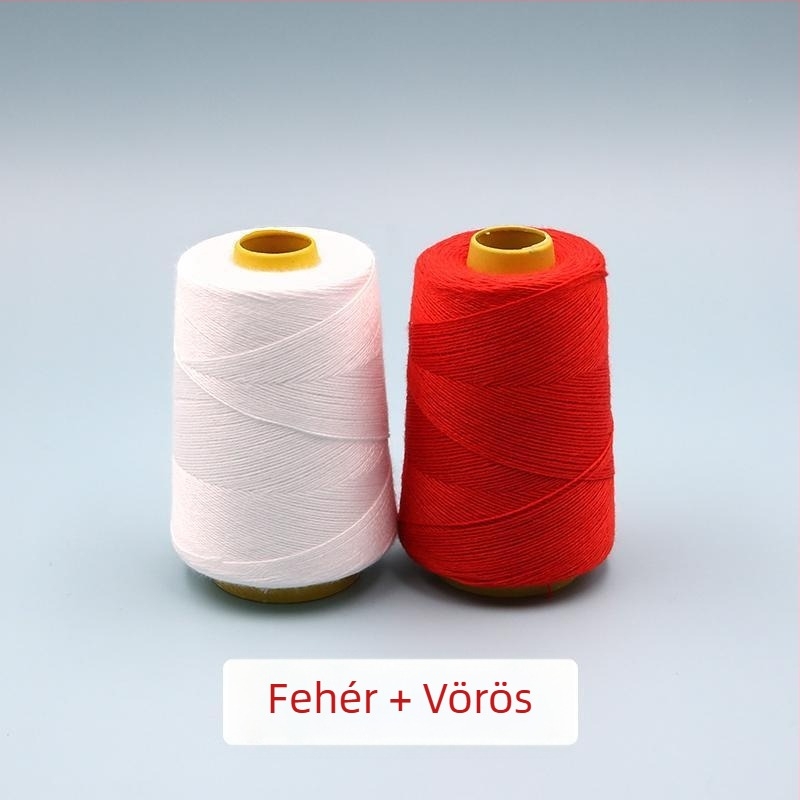 Pamut kézi varráshoz való cérna, pagoda típusú fonal, nagy tekercs, háztartási felhasználásra, vast cérna javításokhoz és varrógéphez