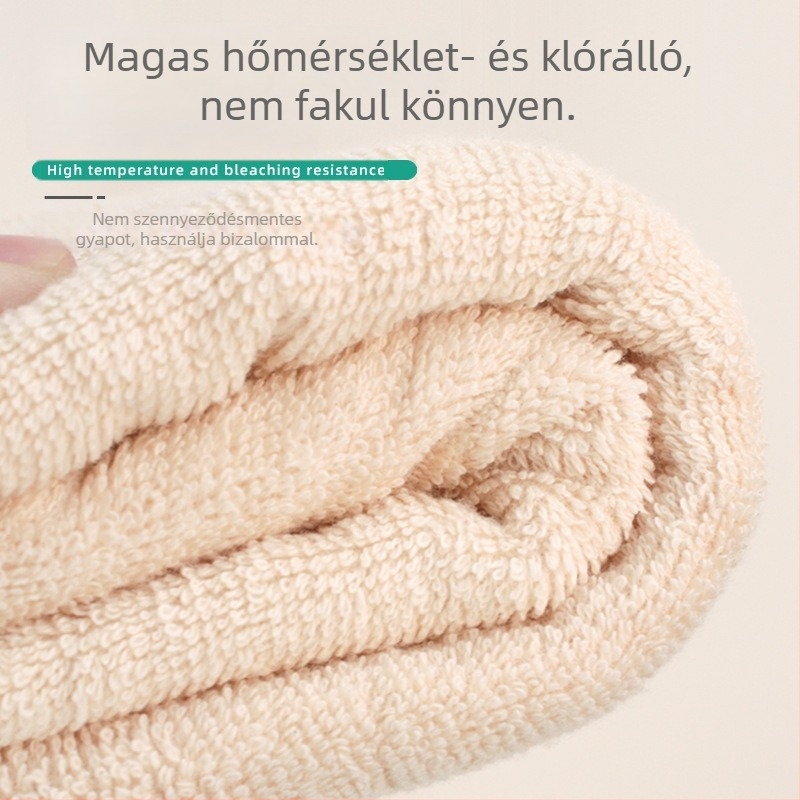 Arcápolási törölköző, fehérítés-ellenálló, 100% pamut, vastagított, hőálló, gyors nedvszívás (0–5 s)