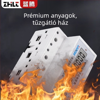 Háromfázisú négyvezetékes sínre szerelt elektromérő, 7P, 380V, transzformátor típusú energia-mérő