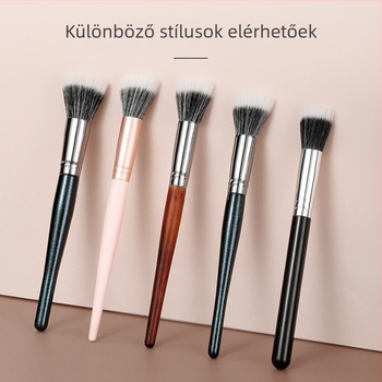 Sminkecset – finom világos gyapjú sörtékkel, fa hosszú nyél, egy darabos csomagolás