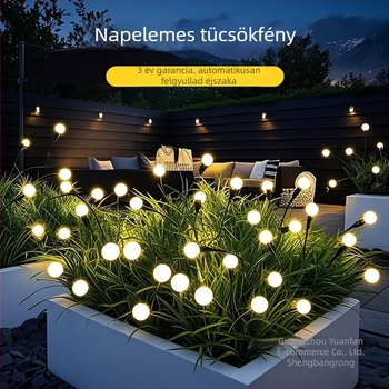 Napelemes tücskök alakú lámpa kertbe, kültéri vízálló földlámpa IP66, 1.2W fényforrással és 6–12 órás üzemidő