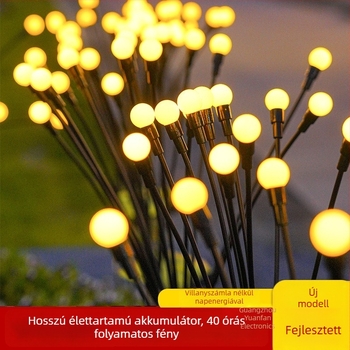 Napelemes tücskök alakú lámpa kertbe, kültéri vízálló földlámpa IP66, 1.2W fényforrással és 6–12 órás üzemidő