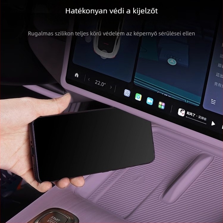 Szilikon képernyővédő csík Xiaomi Su7-hez – központi vezérlő navigációs képernyő védelme, autó belső burkolatvédő, logó nélküli, testreszabás nélküli