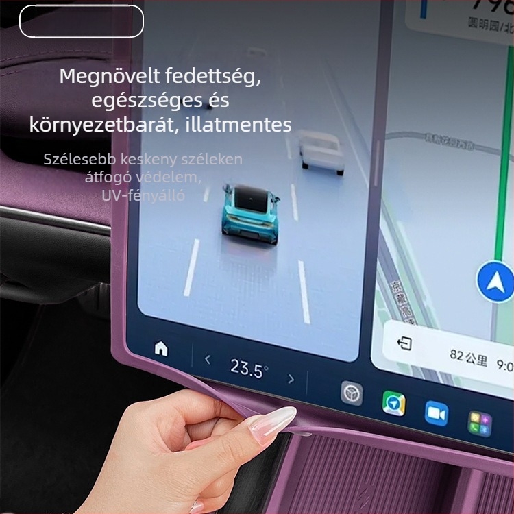 Szilikon képernyővédő csík Xiaomi Su7-hez – központi vezérlő navigációs képernyő védelme, autó belső burkolatvédő, logó nélküli, testreszabás nélküli