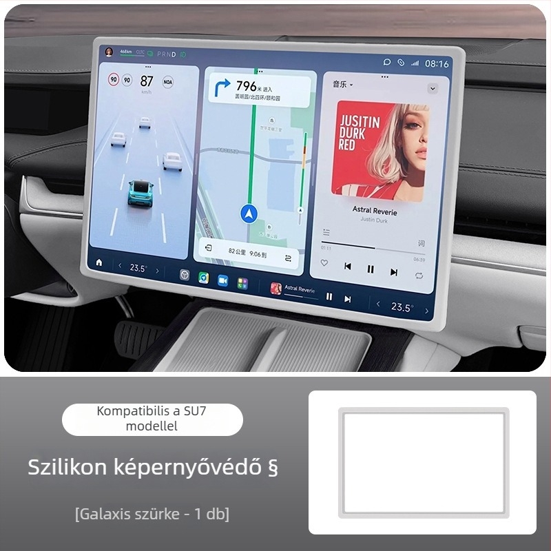 Szilikon képernyővédő csík Xiaomi Su7-hez – központi vezérlő navigációs képernyő védelme, autó belső burkolatvédő, logó nélküli, testreszabás nélküli