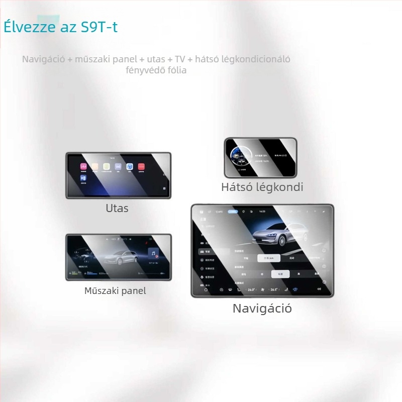 Autó navigációs kijelzőhöz temperált üvegből készült képernyővédő, univerzális illeszkedés, egy darabos formázás, ujjlenyomat-mentes, Qiu Yiming márka