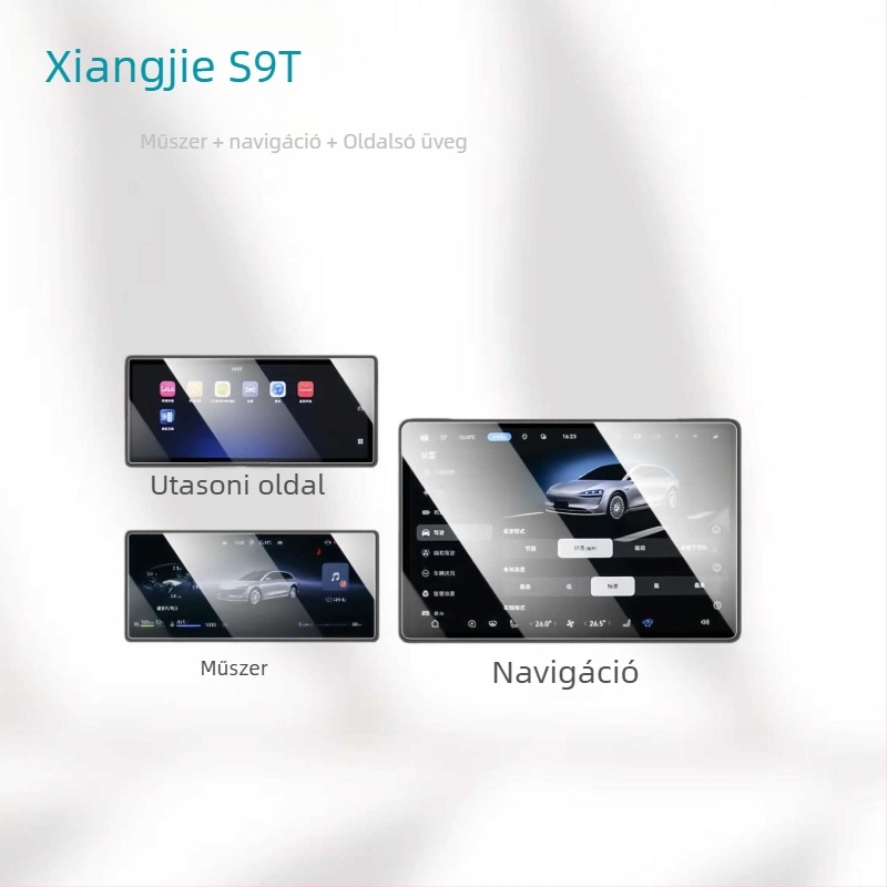 Autó navigációs kijelzőhöz temperált üvegből készült képernyővédő, univerzális illeszkedés, egy darabos formázás, ujjlenyomat-mentes, Qiu Yiming márka