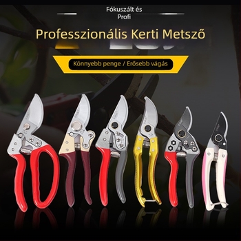 Kerti metszőolló magas széntartalmú acélból – teljes készlet metszőeszközökkel, vastagabb élek, Jing Run Yuan márka