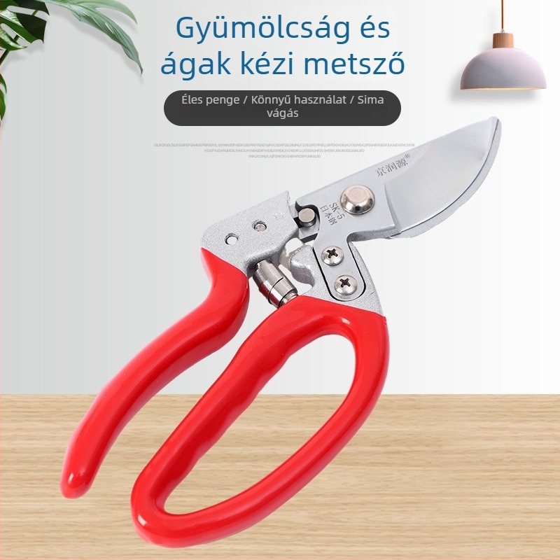 Kerti metszőolló magas széntartalmú acélból – teljes készlet metszőeszközökkel, vastagabb élek, Jing Run Yuan márka