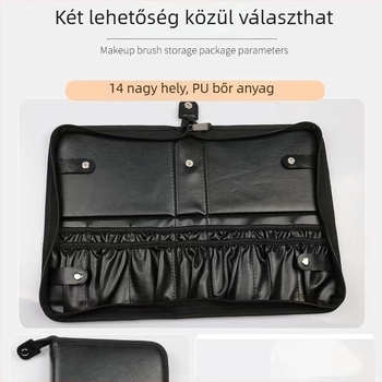 Függőleges, összecsukható 29 lyukú sminkecset-táska, nagy kapacitású tároló, professzionális sminkeseknek