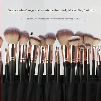 Függőleges, összecsukható 29 lyukú sminkecset-táska, nagy kapacitású tároló, professzionális sminkeseknek