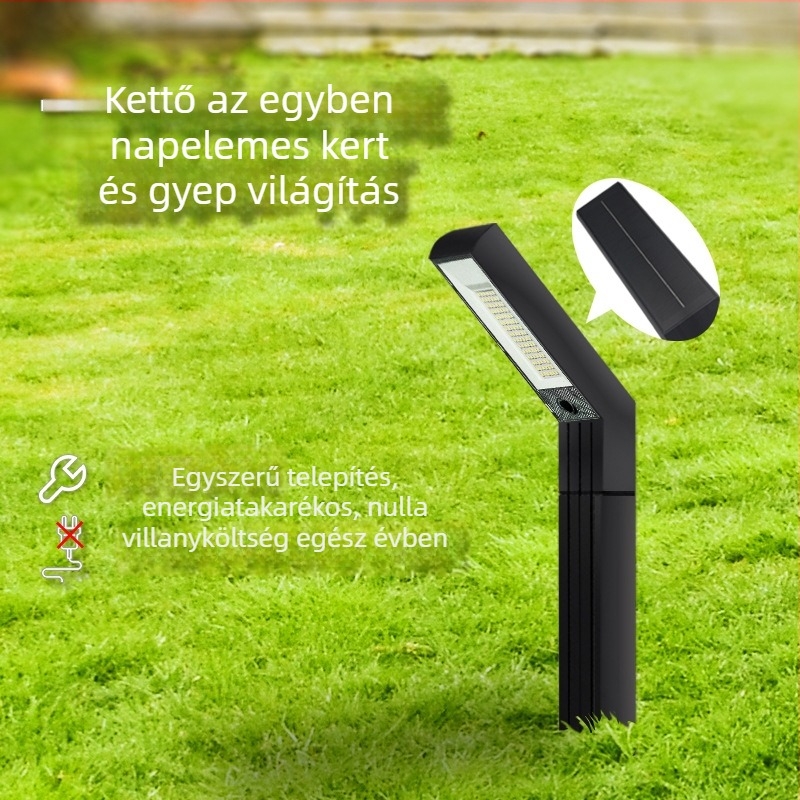 Napelemes kültéri kertvilágítás LED-del, 5W, IP65 vízálló, fényhatótáv 15–30 m²