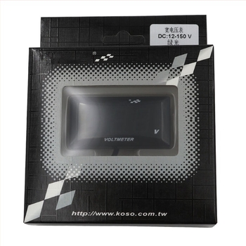 Feszültségmérő elektromos járművekhez és motorkerékpárokhoz LCD kijelzővel, 12-150V tartomány