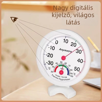 Beltéri páratartalom-mérő, akkumulátor nélkül, kompakt HT-1