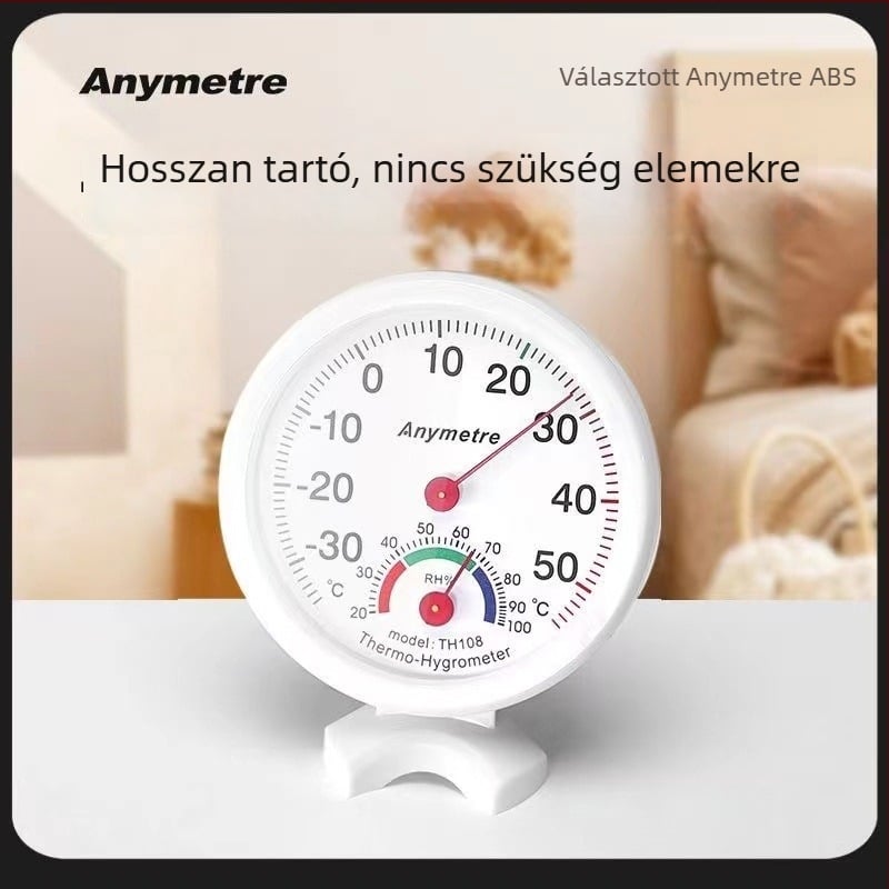 Beltéri páratartalommérő és higrométer – Akkumulátor nélkül, Kompakt, HT-1