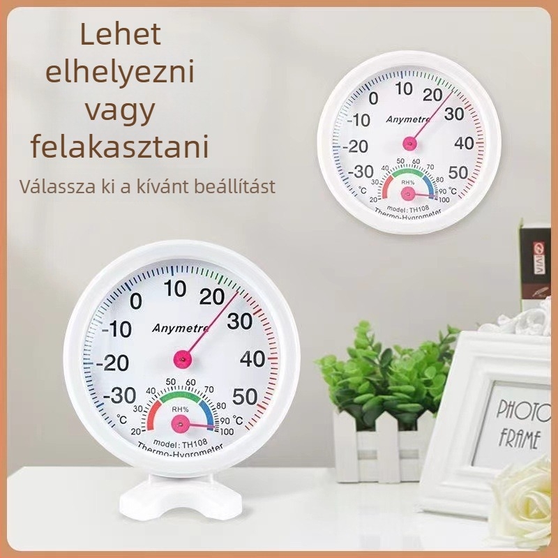 Beltéri páratartalommérő és higrométer – Akkumulátor nélkül, Kompakt, HT-1