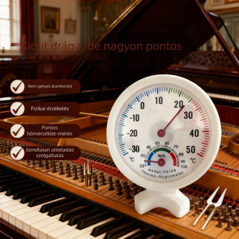 Beltéri páratartalommérő és higrométer – Akkumulátor nélkül, Kompakt, HT-1