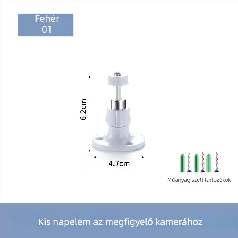360°-os forgó kamera-bázis beltéri és kültéri használatra, univerzális tartó (anyag: műanyag)