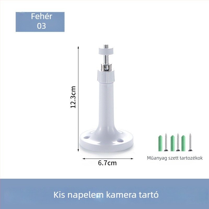 360°-os forgó kamera-bázis beltéri és kültéri használatra, univerzális tartó (anyag: műanyag)