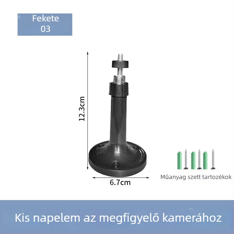 360°-os forgó kamera-bázis beltéri és kültéri használatra, univerzális tartó (anyag: műanyag)