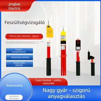 Kis méretű rud alakú teleszkópos elektroszkóp akusztiko-optikai kijelzővel, 10 kV